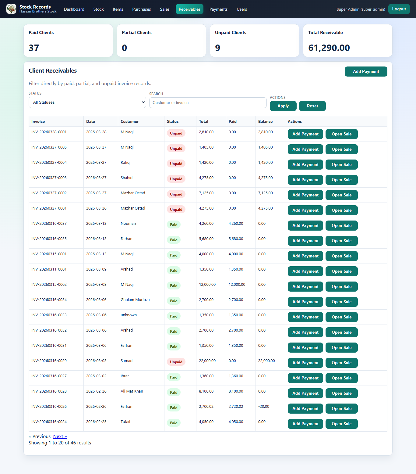 Hassan Brothers Stock Management System image 5